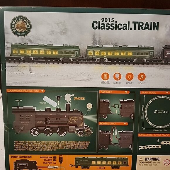 NIB Hot Bee 9015 Classic Train - Lights, Sound & Smoke! - Picture 5 of 6